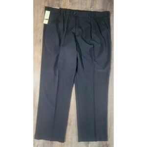 Dockers Golf Performance Pants‎ Mens 42x30 Navy Blue Pleated Relaxed Fit NWT